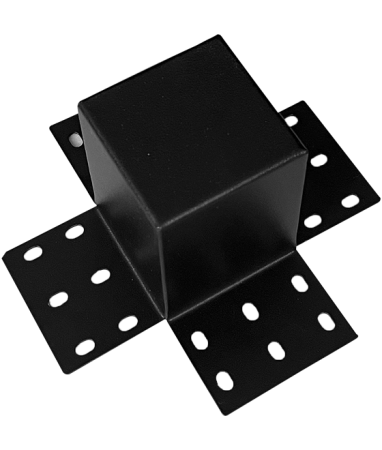 Соединитель для линейных светильников, "+"-образный, черный, Connektor-3