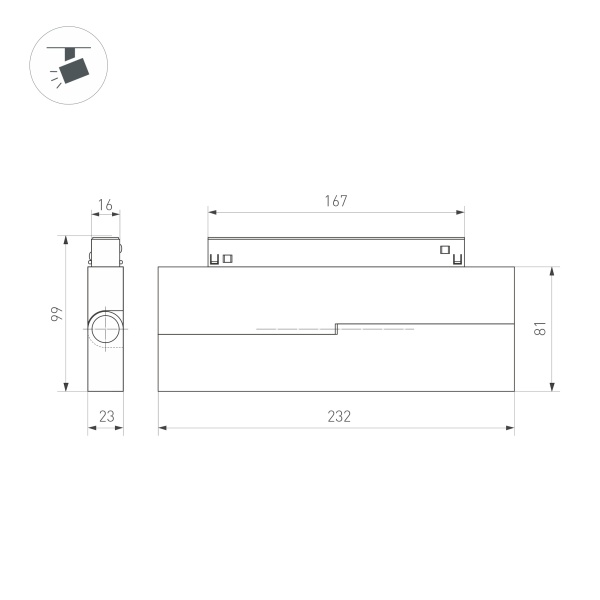 Светильник MAG-ORIENT-DOTS-FOLD-S230-12W Day4000-MIX (BK, 30 deg, 48V, DALI) (Arlight, IP20 Металл, 3 года)