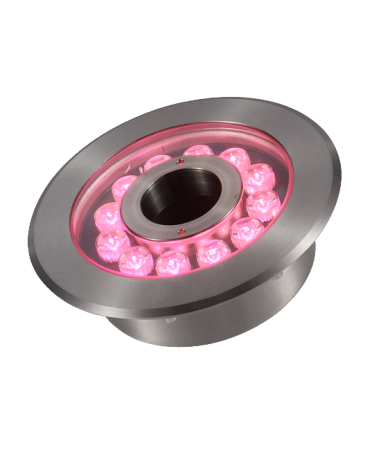 Светильник для фонтанов, DC12V 36W(12*3W) IP68 RGB, сатин-никель, UG8212-1