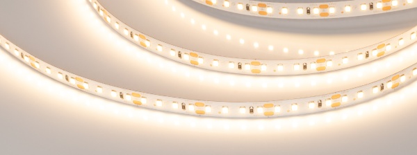 Лента RT-A120-10mm 48V Warm3000 (9.6 W/m, IP20, 2835, 30m) (Arlight, Открытый)