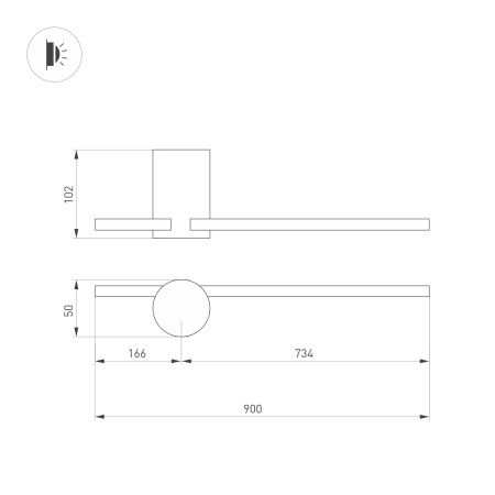 Светильник SP-VINCI-S900x55-10W Day4000 (BK, 110 deg, 230V) (Arlight, IP20 Металл, 3 года)
