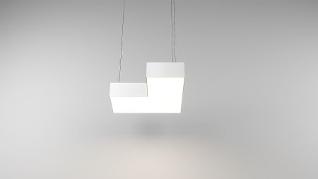 Г-образный светильник подвесной белый SILED CUBO 450х450х100 (21 Вт)