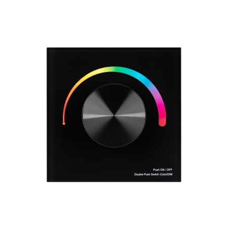 Панель SMART-P8-RGB-G-IN Black (12-24V, 3x4A, Rotary, 2.4G) (Arlight, IP20 Пластик, 5 лет)