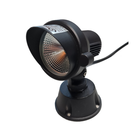 Светильник грунтовой с козырьком RGB+пульт(отдельно), LED 12W RGB+RF IP65, черный, G8512-2