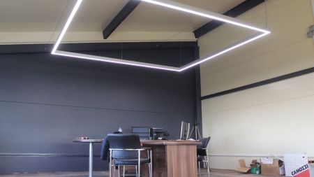 Светильник подвесной квадратный черный SILED CUADRA-PROF 1480х1480х50х70 (125 Вт)