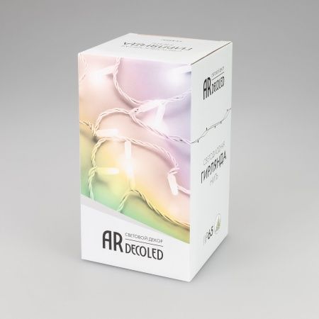 Светодиодная гирлянда ARD-STRING-CLASSIC-20000-BLACK-200LED-MILK-SYNC RGB (230V, 13W) (Ardecoled, IP65)