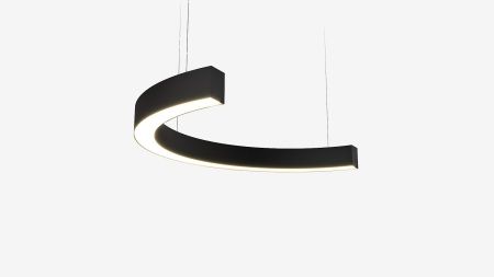Подвесной светильник полукруг черный SILED NIMBUS-HALF 400х200х100х60 (12 Вт)