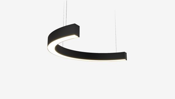 Подвесной светильник полукруг черный SILED NIMBUS-HALF 400х200х100х60 (12 Вт)