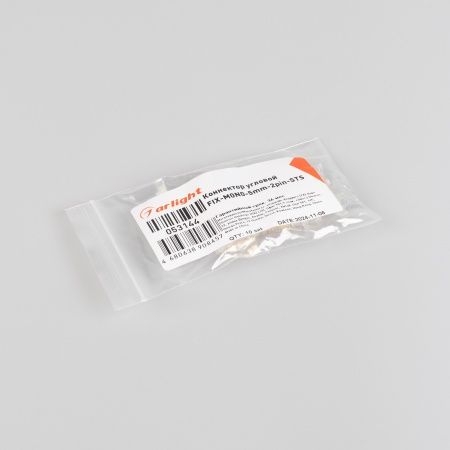 Коннектор угловой FIX-MONO-5mm-2pin-STS (Arlight, Прозрачный)