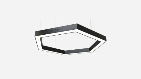 Светильник шестиугольник подвесной черный SILED HEXAGO-02-PROF 1920х1670х50х70 (144 Вт)