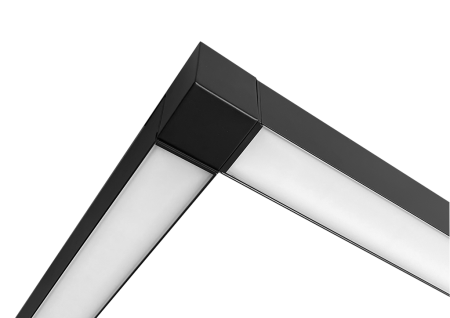 Соединитель для линейных светильников, Connektor, "L"-образный, черный