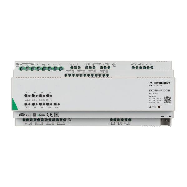 INTELLIGENT ARLIGHT Релейный модуль KNX-724-SW10-DIN (BUS, 24х10A) (Arlight, -)