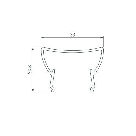 Экран ARH-WIDE-(B)-H20-2000 TPZ Clear-PM (Arlight, Пластик)