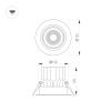Светильник MS-VORTEX-BUILT-R135-30W Day4000 (WH-WH, 17 deg, 230V) (Arlight, IP20 Металл, 5 лет)