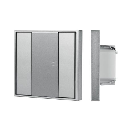 INTELLIGENT ARLIGHT Кнопочная панель DALI-201-23-1G-DIM-DT6-IN Silver (BUS, Frame) (IARL, IP20 Металл, 3 года)