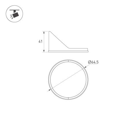 Насадка антибликовая LGD-ARTIFACT-HALF-SNOOT-R65 (BK) (Arlight, Металл)