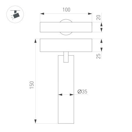 Светильник MAG-SPOT-25-R120-12W Warm3000 (WH, 30 deg, 24V) (Arlight, IP20 Металл, 3 года)
