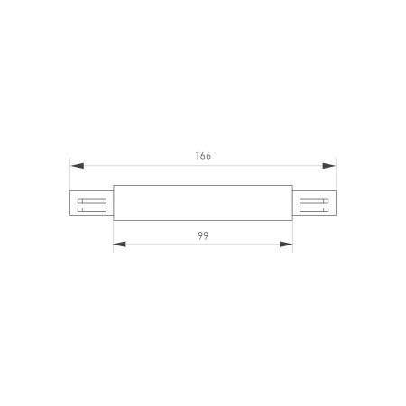 Коннектор прямой LGD-4TR-CON-LONG-WH (C) (Arlight, IP20 Пластик, 3 года)