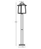 Ландшафтный столбик YAOHUA LUX, Черный с зеленой патиной, Модерн, 2736-1000 V