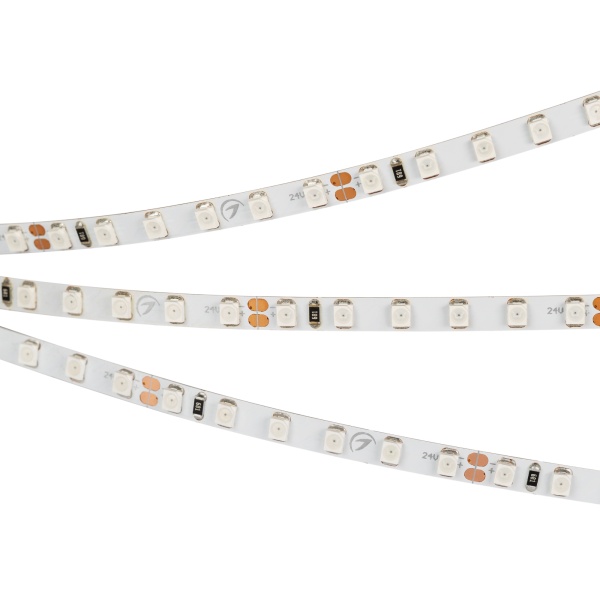 Лента RT-A120-5mm 24V Green (9.6 W/m, IP20, 3528, 5m) (Arlight, узкая)