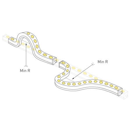 Грейзер DMX THOR-3D-F24-25x27mm 24V RGBW-Day4000 (24 W/m, IP65, 1m, wire x2) (Arlight, Силикон)