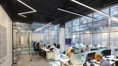 Подвесной светильник зигзаг черный SILED SNAKE-03-PROF 750х350х50х70 (19 Вт)