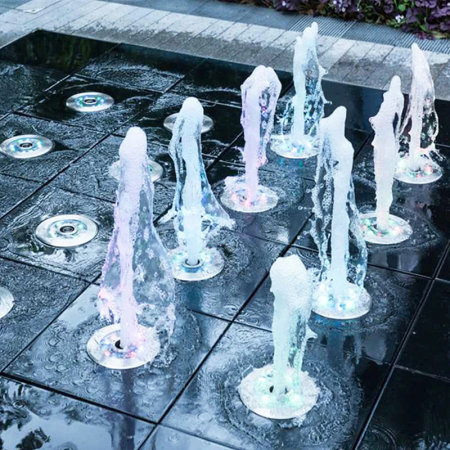 Светильник для фонтанов, AC12V 9W IP68 RGB, сатин-никель, UG8309-1