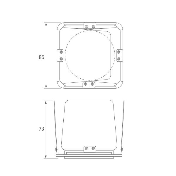 Шторки кашетирующие LGD-ARTIFACT-BARNDOOR-R65 (WH) (Arlight, Металл)