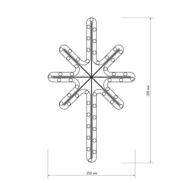 Фигура ARD-STAR-M2-380x250-36LED Warm (230V, 2.5W) (Ardecoled, IP65)