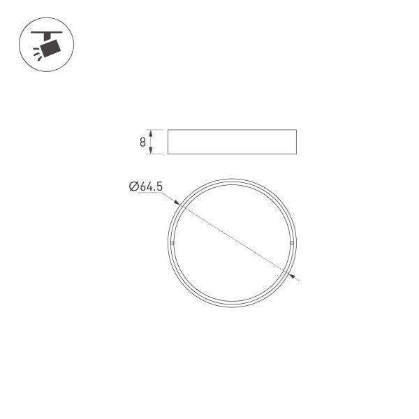 Светофильтр LGD-ARTIFACT-COLORFUL-FIX-ZOOM-R65 (WH-GN) (Arlight, Металл)