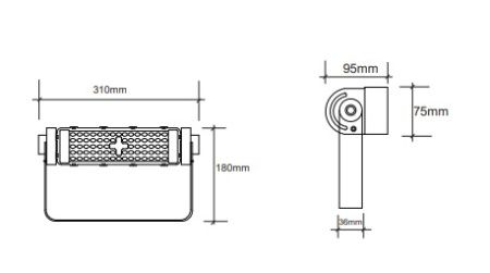 Наборный светодиодный модуль, 50W 6400К 6000Lm 300*70*32, черный, G7105-1