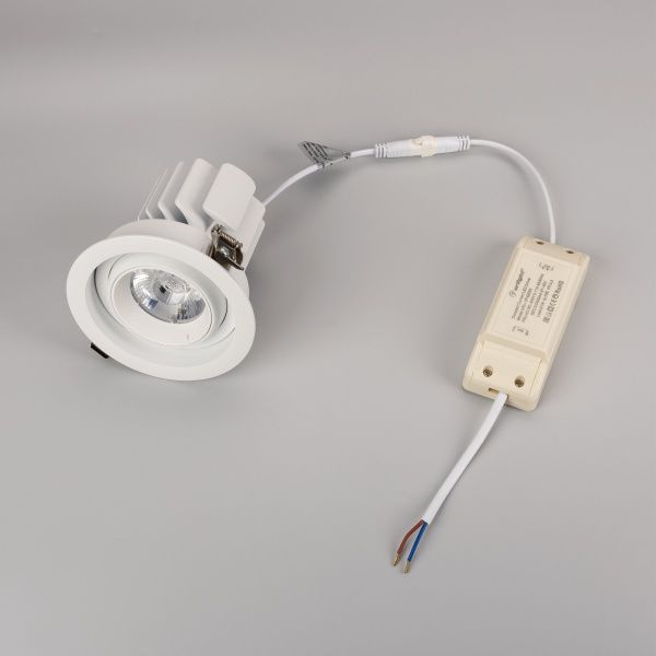 Светильник MS-VORTEX-BUILT-R110-20W Warm3000 (WH-WH, 20 deg, 230V) (Arlight, IP20 Металл, 5 лет)