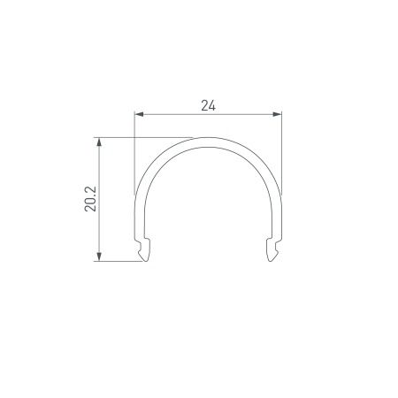 Экран G-L прозрачный для PLS-GIP (Arlight, Пластик)