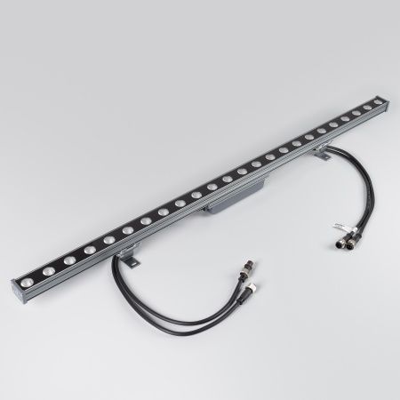 Светодиодный прожектор AR-LINE-1000M-24W-24V RGB (Grey, 30 deg, DMX512) (Arlight, Закрытый)