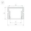 Профиль PDS-SM-2000 ANOD BLACK (Arlight, Алюминий)