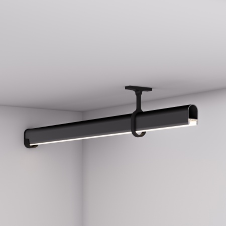 Профиль WARDROBE-1930-2000 ANOD BLACK (Arlight, Алюминий)