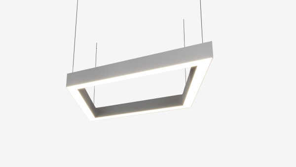 Подвесной профильный светильник ромб черный SILED ROMB-PROF 1300х760х50х70 (77 Вт)