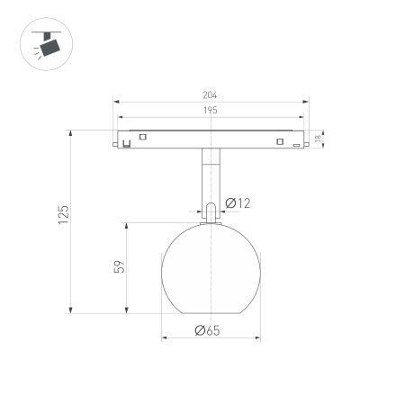 Светильник MAG-ORIENT-ORB-R60-10W Warm3000 (BK, 35 deg, 48V) (Arlight, IP20 Металл, 3 года)