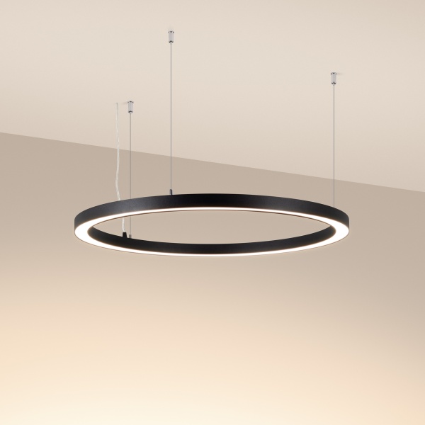 Светильник SP-CIRCLE-HANG-O3535-D900-55W Warm3000 (RAL9005, 120 deg, 230V) IP40 LED (Arlight, Алюминий)
