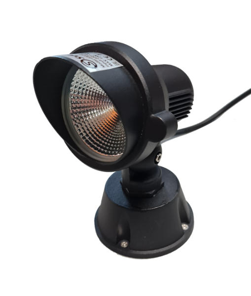 Светильник грунтовой с козырьком RGB+пульт(отдельно), G8512N, LED 12W RGB+RF  IP65, черный