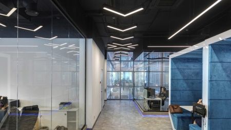 Г-образный светильник подвесной черный SILED ANGLE-PROF 970х970х50х70 (50 Вт, 5000K)