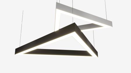 Подвесной профильный светильник треугольник белый SILED TRIGON-PROF 1490х1290х50х70 (103 Вт)