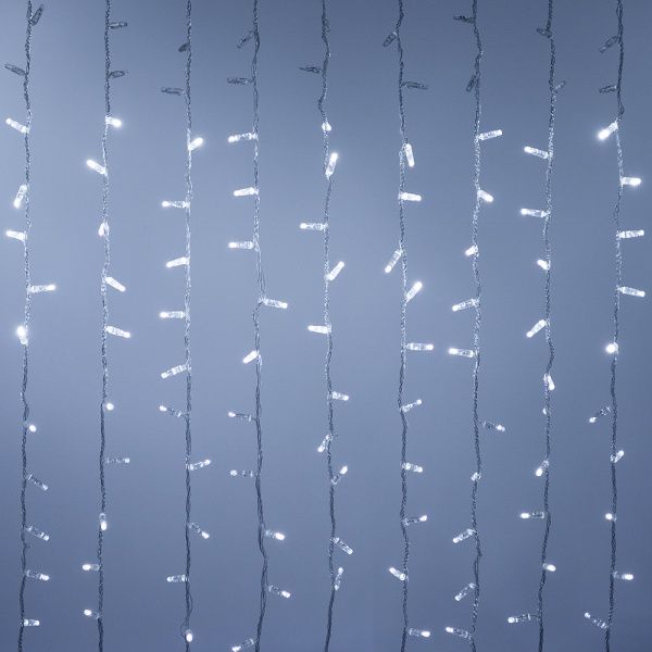 Светодиодная гирлянда ARD-CURTAIN-CLASSIC-2000x6000-CLEAR-1500LED-WATERFALL White (230V, 180W) (Ardecoled, IP65)