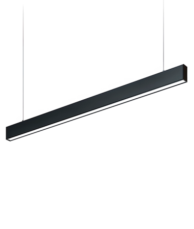 Светильник линейный светодиодный  подвесной, HB3070, LED 36W 3CCT (3000К-4000К-6000К)-, белый, черный