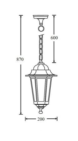 Подвесной светильник YAOHUA LUX, Черный, Классика, 79805EM Bl