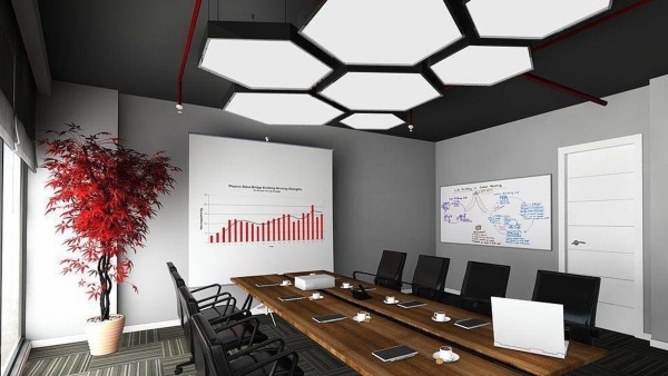 Светильник шестиугольник подвесной белый SILED HEXAGO 400х350х100 (16 Вт)