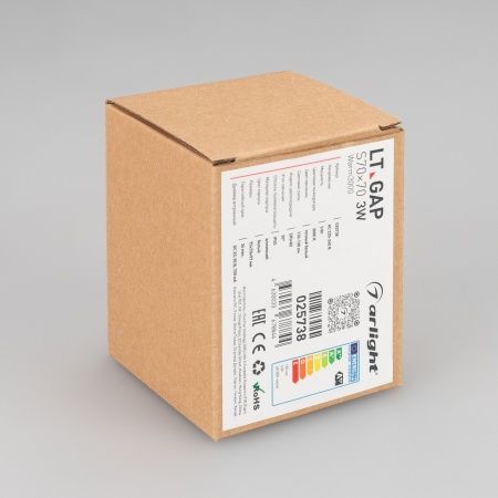 Светильник LT-GAP-S70x70-3W Warm3000 (WH, 30 deg) (Arlight, IP65 Металл, 3 года)
