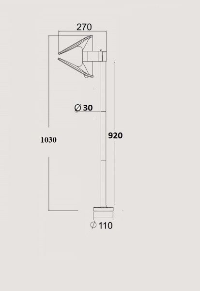 На солнечных батареях светильник Lutec, Светло-серый, Модерн, P9011-1030 S