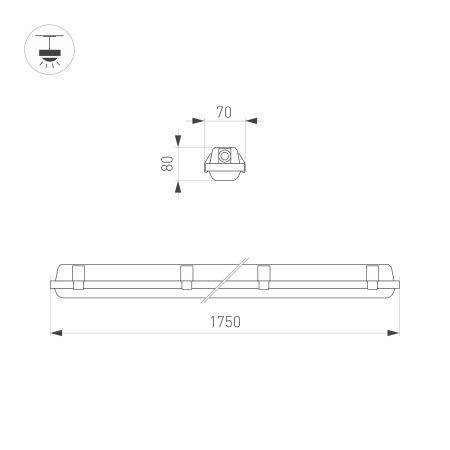 Светильник ALT-DALLAS-L1750-60W Day4000-MIX (WH, 120 deg, 230V) (Arlight, IP66 Пластик, 5 лет)
