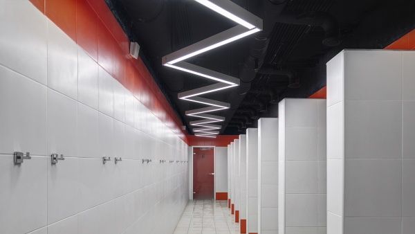 Подвесной светильник зигзаг черный SILED SNAKE-01-PROF 1350х390х50х70 (50 Вт)